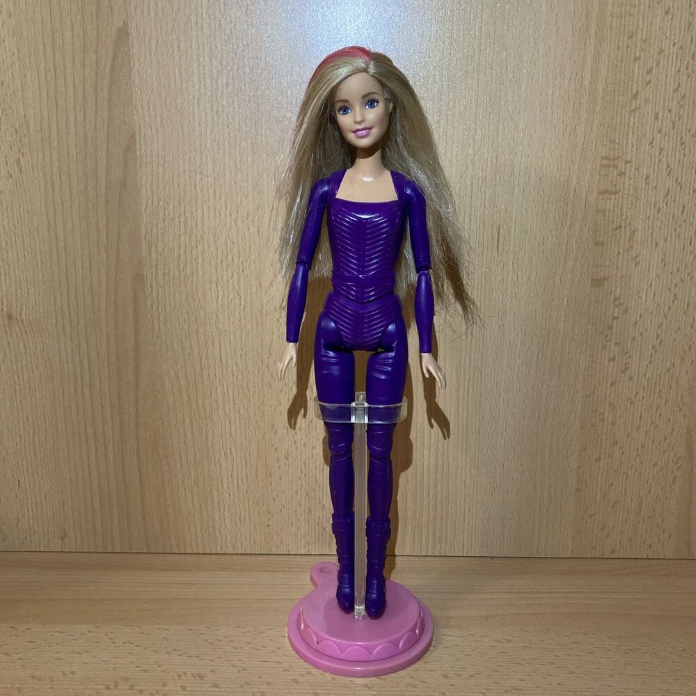 2015 Barbie SPY SQUAD SECRET AGENT in Purple Bodysuit w/Pink in Hair
